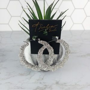 Thalia Sodi Rhinestone Crystal Hoop Earrings